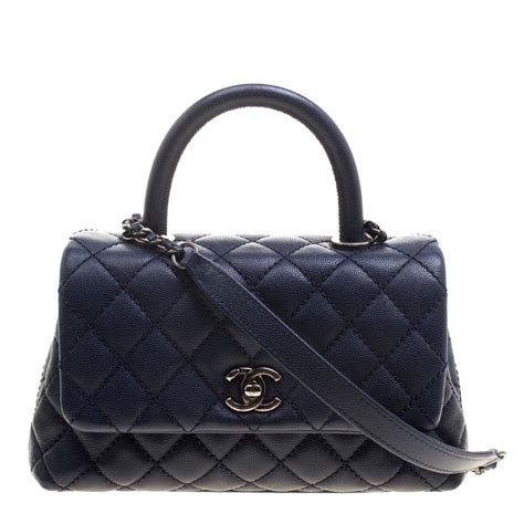 chanel coco handle light blue|chanel coco top handle mini.